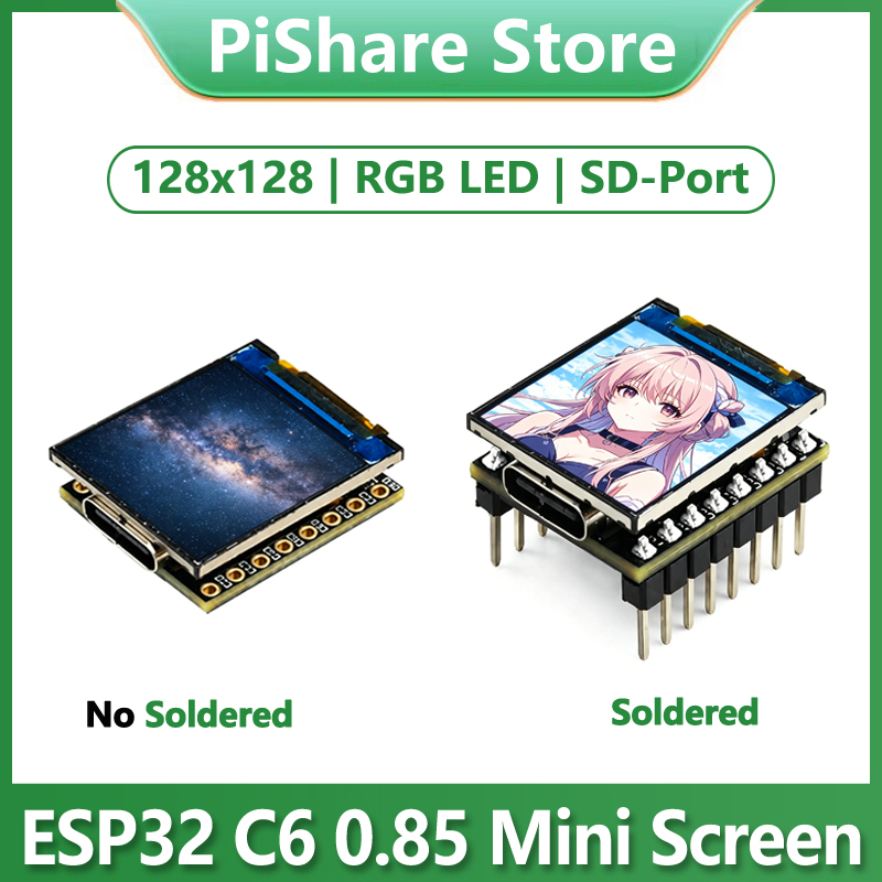 Esp32 C6 - لوحة تطوير ESP32-C6 مع شاشة LCD