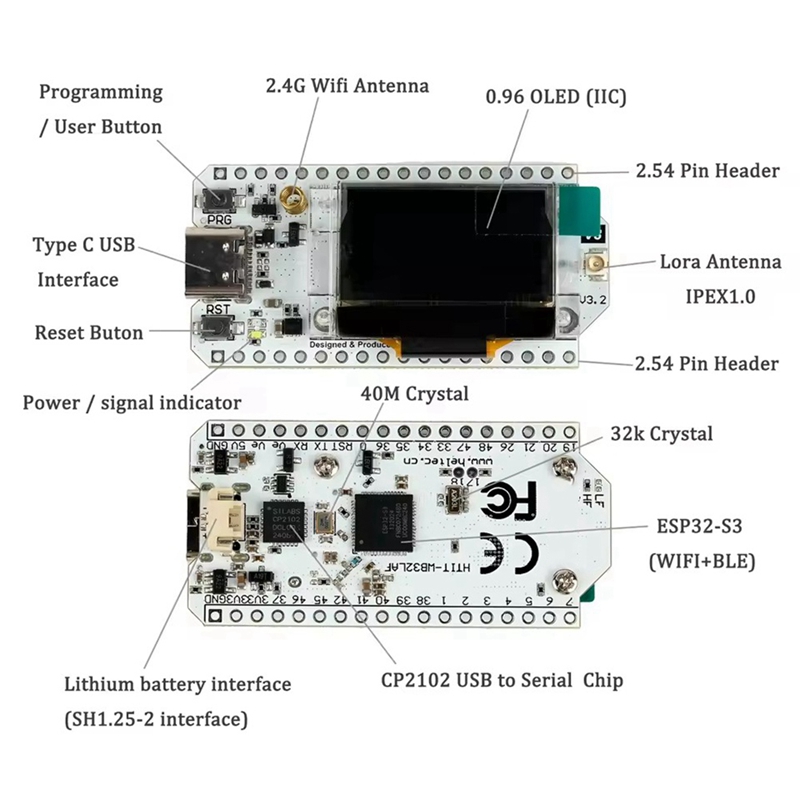 لوحة تطوير Heltec LoRa32 V3 بت - مراجعة Esp32 وسعره